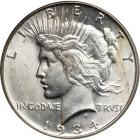 1934 Peace Dollar. PCGS MS65