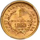 1853 $1 Gold Liberty. PCGS MS62 - 2