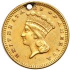 1870 $1 Gold Indian