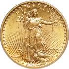 1908 $20 St. Gaudens. No motto. ANACS MS64