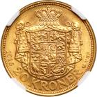 Denmark. 20 Kroner, 1916-VBP AH. NGC MS61 - 2