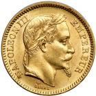 France. 20 Francs, 1864-BB. UNC