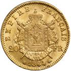France. 20 Francs, 1864-BB. UNC - 2
