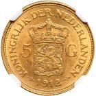 Netherlands. 5 Gulden, 1912. NGC MS63 - 2