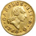 Spain. ½ Escudo, 1760-JP (Madrid). EF