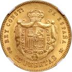 Spain. 25 Pesetas, 1881 (81) MSM. NGC MS63 - 2