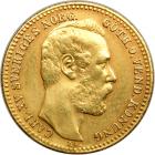 Sweden. Carolin-10 Francs, 1868. VF