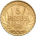 Uruguay. 5 Pesos, 1930. BU - 2