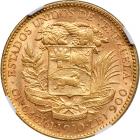 Venezuela. 20 Bolivares, 1910. NGC AU58 - 2