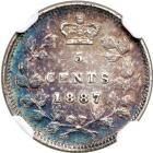 Canada. 5 Cents, 1887/7. NGC AU55 - 2