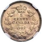 Canada. 5 Cents, 1902. NGC MS63 - 2