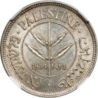 Palestine. 50 Mils, 1934. NGC AU58