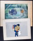 "Jiminy Cricket" and "The Incredible Mr. Limpet" - Original Animation Cels