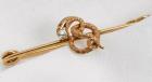 14K Yellow Gold, Diamond, Bar Pin