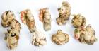 10 Piece Grouping of Netsuke Carved Ivory