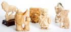 6 Asian Ivory Figures