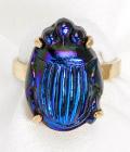 Lady's Scarab, 14K Yellow Gold Ring