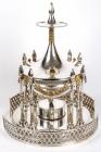 Monumental Ornate Napoleonic Style Sterling Silver "Caviar" Centerpiece