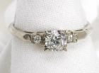 Lady's Antique Diamond, 14K White Gold Ring