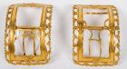 Latin America, 18th Century Colonial Period, Solid Gold Matched Pair of Shoe Buckles