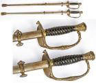 Matched Pair of American Staff and Field Officers' Swords, 1860-1872