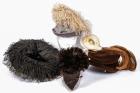 Vintage Velvet and Felt Couture Hats Trimmed With Ostrich Feathers