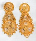 Pair of 24K Yellow Gold Drop Style Earrings