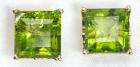 Pair of Peridot, 14K Yellow Gold Earrings