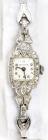 Lady's Diamond, Platinum Art Deco Wristwatch