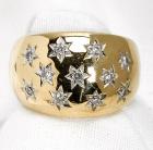 Lady's Diamond, 14K Yellow Gold Star Design Ring