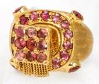 Lady's Uniquely Designed Pink Tourmaline Ring