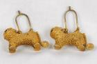 Antique Asian Gold Lion Earrings