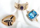 Collection of Lady's Colored Stone, Diamond, 14K Yellow Gold Rings