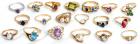 Collection of 19 Lady's Colored Stone, Clear Stone, Diamond, Yellow & White Gold Rings