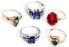 Collection of 5 Lady's Colored Stone, Diamond, 14 & 10 Karat Rings