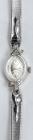 Lady's Vintage Bulova 14K White Gold, Diamond Wristwatch