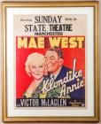 Mae West Poster For "Klondike Annie"