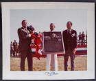 Outstanding Apollo XI Crew Photo at Launch Complex 39, Aldrin Autographed.