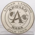 1969, Apollo 11 Stainless Steel Medallion Made From Die Carried to Lunar Surface