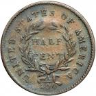 Liberty Cap Half Cent 1794 C-1b Small Edge Letters R5+. PCGS EF40 - 2