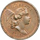 Liberty Cap Half Cent 1794 C-7 R5. PCGS MS67