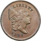 Liberty Cap Half Cent 1795 C-2a Large Edge Letters R3. PCGS MS64