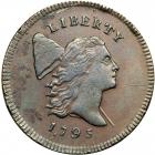 Liberty Cap Half Cent 1795 C-3 R5+. PCGS AU50