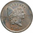 Liberty Cap Half Cent 1796 C-1 No Pole R6-. PCGS MS65