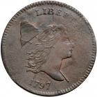 Liberty Cap Half Cent 1797 C-1 1 above 1 R2. PCGS MS62