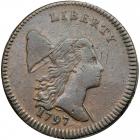 Liberty Cap Half Cent 1797 C-3b Low Head with Lettered Edge R4. PCGS EF45