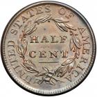 Classic Head Half Cent 1809/6 C-5 9 over Inverted 9 (or Repunched 9) R1. PCGS MS65 - 2