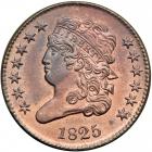 Classic Head Half Cent 1825 C-2 R1. PCGS MS64