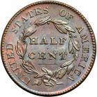 Classic Head Half Cent 1828 C-2 12-Star Obverse R1. PCGS MS65 - 2