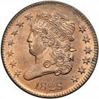 Classic Head Half Cent 1828 C-3 R1. PCGS MS64